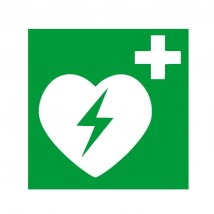 Naklejka na defibrylator AED - KREDOS Olsztyn