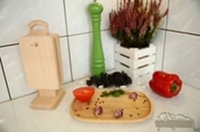 Talerz drewniany płaski mały - F.P.H.U drewpart Szerzyny