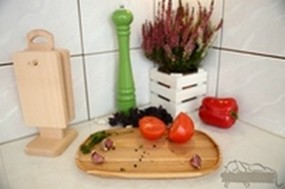 Drewniany talerz płaski duży - F.P.H.U drewpart Szerzyny