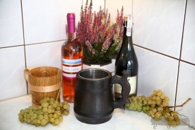 Drewniany kufel na piwo z stalowym wkładem - F.P.H.U drewpart Szerzyny