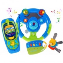 Kierownica z kluczami i komórką - Emix24.pl - zabawki, meble ogrodowe, baseny, elektronika, pojazdy akumulatorowe Będzin