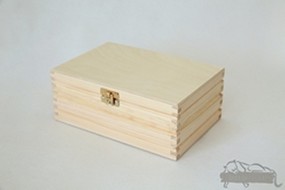 Pudełko na drobiazgi z rowkami - F.P.H.U drewpart Szerzyny