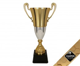 Puchar metalowy srebrno-złoty - Champion Trofea Sportowe Gliwice