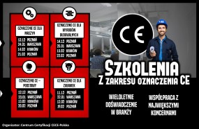 Szkolenia z OZNACZENIA CE - podstawy / War. 23.01.2019 - Centrum Certyfikacji CECE - Polska Poznań