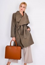 płaszcz jesienny brązowy - L Olitta Fashion Rokietnica