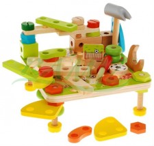 Drewniana układanka - warsztat - Emix24.pl - zabawki, meble ogrodowe, baseny, elektronika, pojazdy akumulatorowe Będzin