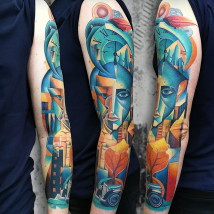 Tatuaż abstrakcyjny - SZERYTATTOO Warszawa