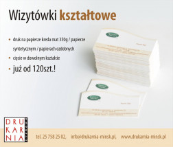 Wizytówki kształtowe - Agencja Reklamowa ARek Mińsk Mazowiecki