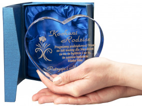 Statuetka Kryształ  Wide Heart Crystal  - GRAWER GIFT Andrzej Matuszewski, Adam Matuszewski sp.j. Łódź