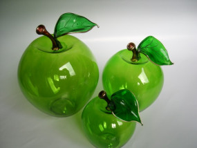 Szklane jabłka - Artystyczne Wyroby ze Szkła IRYS Wąsosz