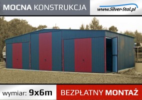 garaż blaszany 9x6 wiata - F.H.U. Siver-Stal Jodłownik