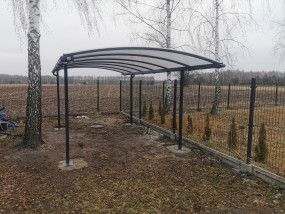 nowoczesna stalowa wiata samochodowa poliwęglan ocynk na wymiar montaż - Wojtdach Zadaszenia Tarasów Balkonów Wiaty Samochodowe Garażowe Daszki nad Dr