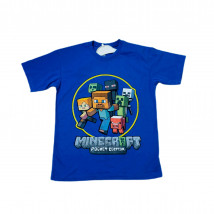 T-shirt - koszulka chłopięca niebieska motyw Minecraft bawełna 152 - MYCHA Sklep z Ubraniami Żory