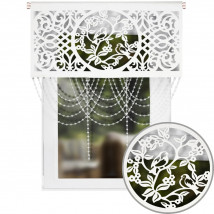 Panel dekoracyjny Rita 90x100 cm – biały ażur z koralikami Nelli - Alicja Wysocka Częstochowa