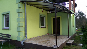 nowoczesne zadaszenie stalowe z poliwęglanu podlaskie z montażem - Wojtdach Zadaszenia Tarasów Balkonów Wiaty Samochodowe Garażowe Daszki nad Drzwi Wa