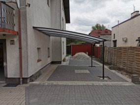 nowoczesna stalowa wiata samochodowa poliwęglan ocynk na wymiar montaż - Wojtdach Zadaszenia Tarasów Balkonów Wiaty Samochodowe Garażowe Daszki nad Dr