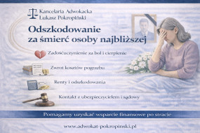 Odszkodowanie za śmierć osoby najbliższej - Pokropiński Łukasz - Adwokat, Kancelaria Adwokacka Ostróda