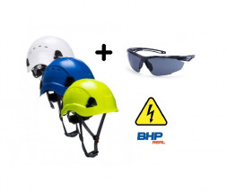 Kask elektroizolacyjny PS z okularami  praca na wysokości  PPN 1000V - REAL BHP - Artykuły BHP i Sprzęt Elektroizolacyjny Warszawa