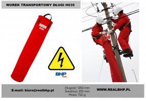 Worek transportowy długi na osłony i sprzęt H035 Warszawa - REAL BHP - Artykuły BHP i Sprzęt Elektroizolacyjny