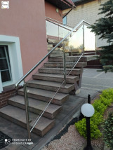 Balustrada szkło stal nierdzewna - Szkiełko Krasnik Kraśnik