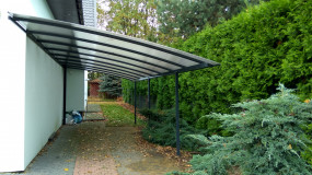 wiata garażowa - Wojtdach Zadaszenia Tarasów Balkonów Wiaty Samochodowe Garażowe Daszki nad Drzwi Warszawa