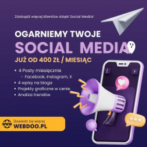 Prowadzenie social media (Facebook, Instagram, TikTok) - WEBDOO Agencja Interaktywna - Strony Internetowe & Marketing Rabka-Zdrój