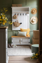 Postarzana szafka na buty w stylu rustykalnym - MEBLO-WOSK Producent Mebli Stylizowanych Białka