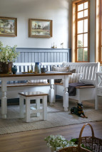 Ławka narożna do kuchni w stylu rustykalnym. - MEBLO-WOSK Producent Mebli Stylizowanych Białka