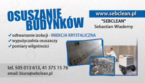 OSUSZANIE BUDYNKÓW PO ZALANIU, POWODZI W TRAKCIE BUDOWY. OSUSZACZE. - SEBCLEAN Sebastian Wiaderny Końskie