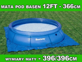 MATA POD BASEN ROZPOROWY 12 FT 396/396 cm Bestway 58002 - ODIX Krzysztof Rębilas Tychy