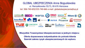 TANIE UBEZPIECZENIA - GLOBAL UBEZPIECZENIA Anna Bogusławska Warszawa