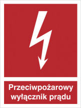 Znak przeciwpożarowy wyłącznik prądu - SAP Katarzyna Bartosik-Wójcik Warszawa