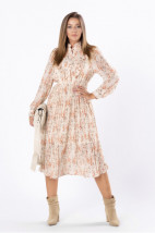 Sukienka zwiewna midi ze stójką - Drag@n Anna Dragan Fashion Paczków