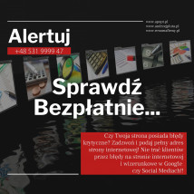 Usuwanie błędów krytycznych strony www - AP Optymalizacja Andrzej Pluta Łódź