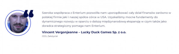 Referencja od firmy Luchy Duck Games Sp. z o.o.