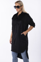Długa koszula oversize czarna - Drag@n Anna Dragan Fashion Paczków