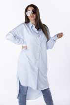 Długa koszula oversize niebieska - Drag@n Anna Dragan Fashion Paczków