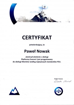 Certyfikat Everest